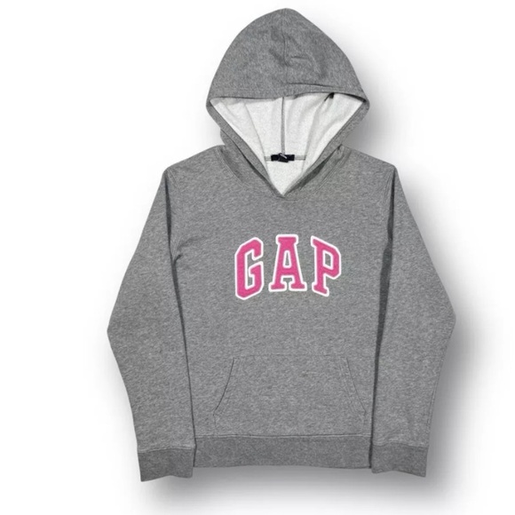 Gap Marl Grey Pink Logo Embroidered
Pullover Hoodie - Picture 1 of 7